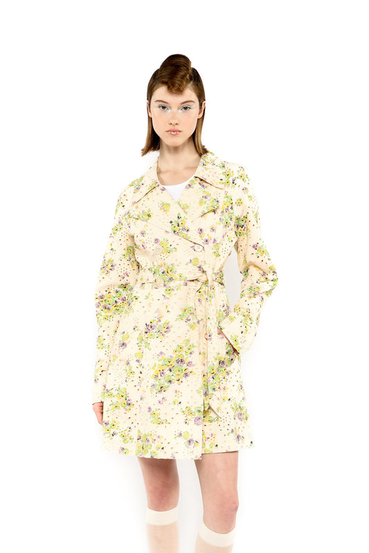 Rosies Posies Eyelet Trench Coat