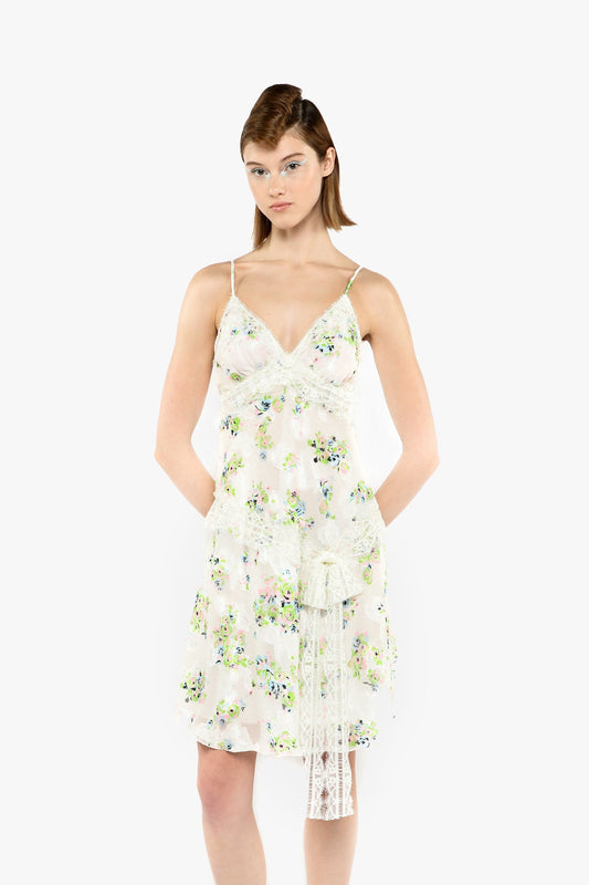 Rosies Posies Chiffon Romantic Lace Slip Dress