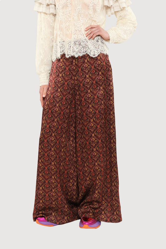 Flowy, effortlessly cool, Wallpaper Medley Pants in garnet color, blend comfort with standout style.