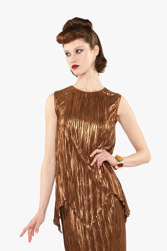 Pleats Sleeveless Top