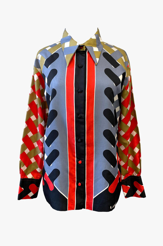 Vintage 70’s Lanvin Button Up Top